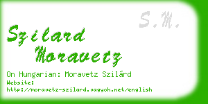 szilard moravetz business card